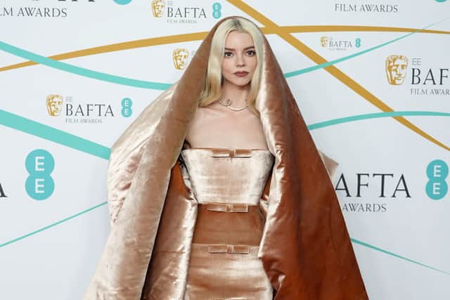 Anya Taylor-Joy's outfit was a serious fashion fail at the Baftas 2023. Photo by Getty
