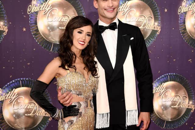 Janette Manrara and husband Aljaz Skorjanec attend the ‘Strictly Come Dancing 2017’ red carpet launch at The Piazza on August 28, 2017 in London, England.  (Photo by Gareth Cattermole/Getty Images)