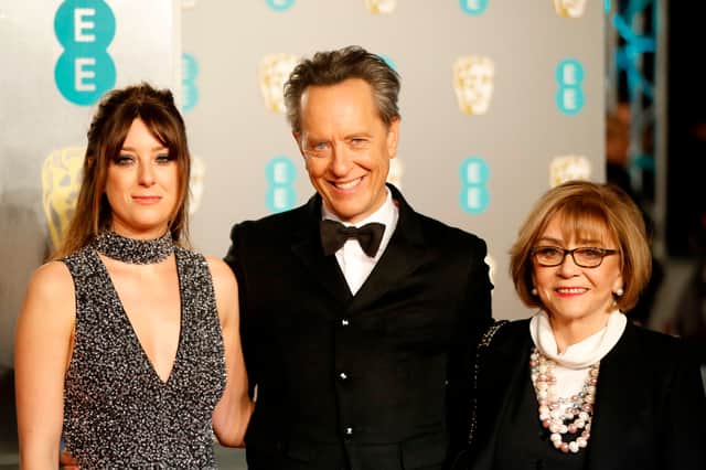 British actor Richard E. Grant pictured with his wife Joan Washington in 2019. (Getty Images)