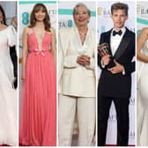 Best dressed celebrities at the BAFTAs 2023 including Kate Middleton, Madeleine Arthur, Emma Thompson, Austin Butler and Lily James.