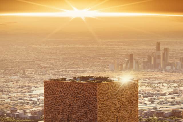 Saudi Arabia is to build a 400m high golden cube in its capital city. The Mukaab landmark will be one of the largest built structures in the world and forms part of plans to develop the “world's largest modern downtown”.