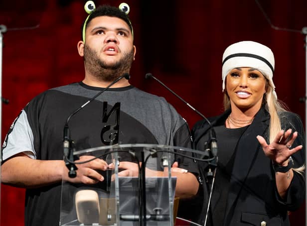 Harvey Price and Katie Price at the National Diversity Awards in February 2022. (Getty Images)