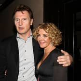 Actor Liam Neeson (L) and Actress Natasha Richardson (R) attend the Chanel Dinner held at the Greenwich Hotel during the 2008 Tribeca Film Festival on April 28, 2008 in New York City. (Photo by Andrew H. Walker/Getty Images for Chanel)