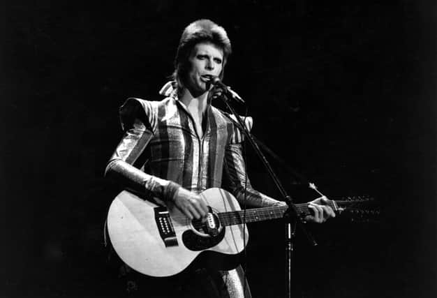  David Bowie performs his final concert as Ziggy Stardust at the Hammersmith Odeon, London. The concert later became known as the Retirement Gig.  (Photo by Express/Express/Getty Images)