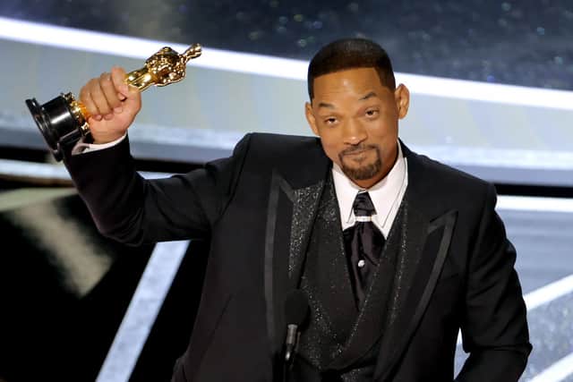Despite slapping Chris Rock, Will Smith clinched the best actor Oscar for King Richard (Pic:Getty)