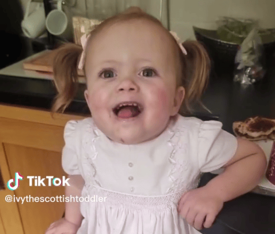 Two-year-old Ivy Connelly, known as  Ivy the Scottish Toddler, has become a TikTok sensation after a video her mum posted of her went viral.