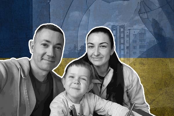 Oksana and her son Tymur moved to the UK, while her husband Vlad remained in Ukraine. (Credit: Oksana Yarova)