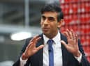 Rishi Sunak holds a Q&A session with local business leaders during a visit to Coca-Cola HBC in Lisburn (POOL/AFP via Getty Images)