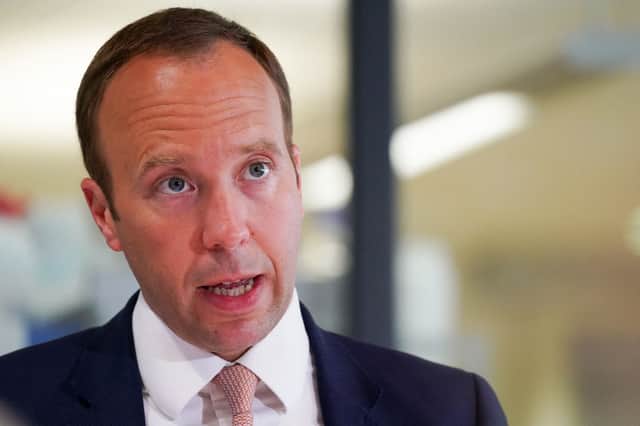 Matt Hancock has denied claims he rejected advice to give Covid tests to all residents going into English care homes (Photo: Getty Images)