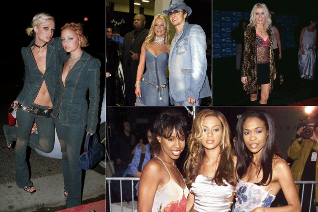 The good and the bad from Y2K fashion during it’s first wave (clockwise from left); Paris Hilton and Nicole Richie, Justin and Britney,  Christina Aguilera and Destiny’s Child were all considered propnents of Y2K Fashion (Credit: Getty Images)