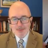 The Scottish Family Party’s Richard Lucas and Niall Fraser during a livestream where they announced plans to “brick up” an abortion and sexual health clinic in Glasgow. Credit: Twitter