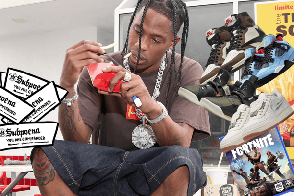 Travis Scott, despite his controversies regarding crowd control and his latest allegation of assault, still manages to retain a number of high profile endorsements (Credit:Getty Images / McDonalds / Sony / Nike)