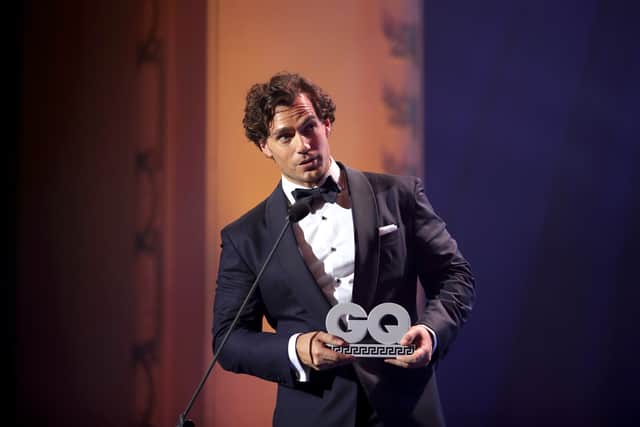 Henry Cavill speaks on stage after receiving his award during the GQ Men of the Year Award show at Komische Oper on November 8, 2018 in Berlin, Germany.  (Photo by Andreas Rentz/Getty Images for GQ Germany) 