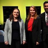 Kate Forbes, Ash Regan and Humza Yousaf have begun trying to woo SNP members to choose them as the next First Minister of Scotland. (Credit: Getty Images)
