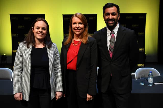 Kate Forbes, Ash Regan and Humza Yousaf have begun trying to woo SNP members to choose them as the next First Minister of Scotland. (Credit: Getty Images)