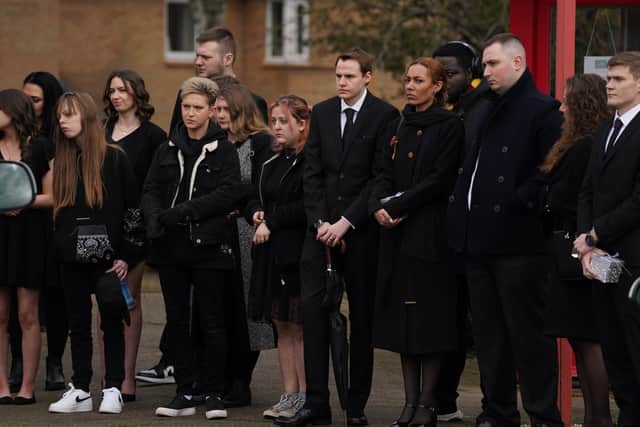 Mourners lined the streets as the funeral procession made its way through the city. (Credit: PA)