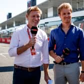 Nico Rosberg, Martin Brundle and Simon Lazenby on Sky Sports F1.  (Photo by Lars Baron/Getty Images)
