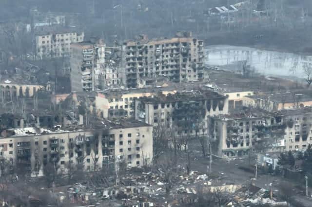 Bakhmut has been almost completely destroyed after seven months of fighting (image: AFP/Getty Images)