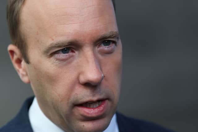 More than 100,000 WhatsApp messages involving Matt Hancock have been leaked to the Telegraph (image: AFP/Getty Images)