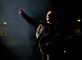 Bono onstage at Wembley Stadium in 2009 as part of U2’s “360 degree” world tour (Photo: Leon Neal/AFP via Getty Images)