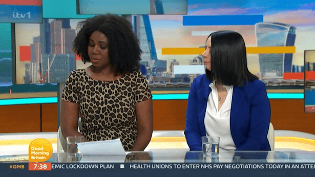 Evidence Joel spoke on GMB about institutional racism