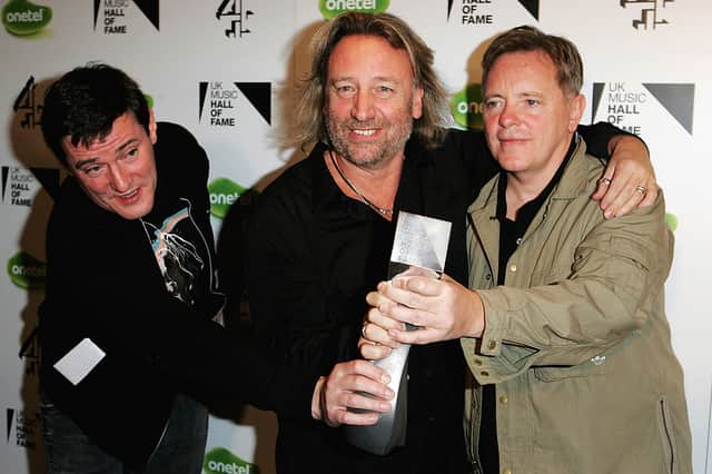New Order enter the UK Music Hall Of Fame in 2005 (image: Getty Images)