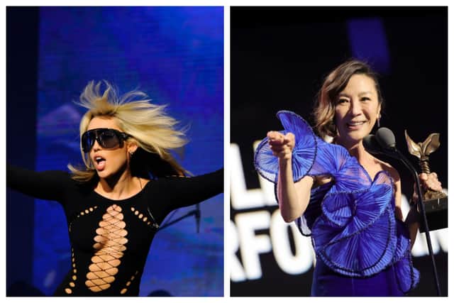Miley Cyrus and Michelle Yeoh feature on PeopleWorld's hot and not list today. Photographs by Getty