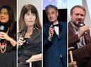 Sharmeen Obaid-Chinoy, Patty Jenkins, Taika Waititi, and Rian Johnson speaking on different panels (Credit: Getty Images)