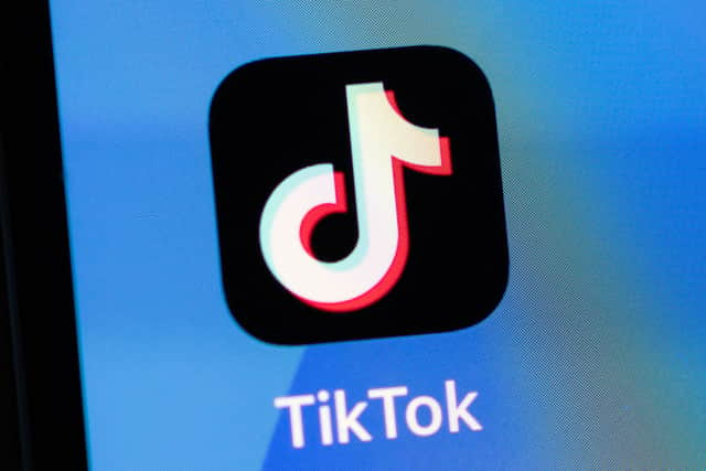 TikTok app logo is displayed on an iPhone on February 28, 2023 in London, England (Photo by Dan Kitwood/Getty Images)