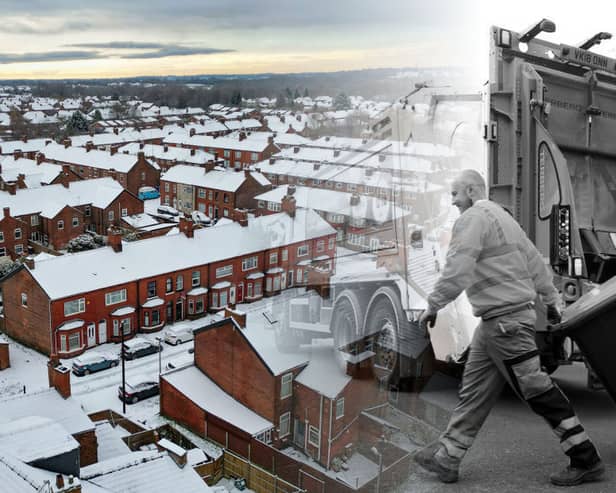 Snow can be bad news for your local council bin collection (images: AFP/Getty Images)