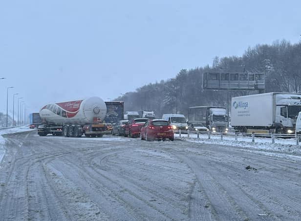 Heavy snow on the M62. Picture: Emma Hamilton/ PA