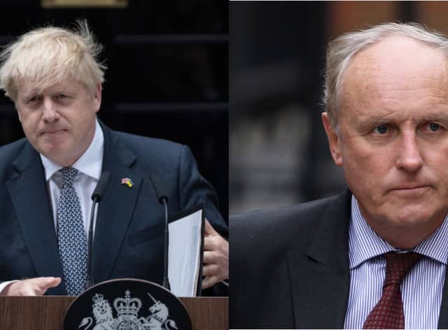 Boris Johnson (L) has nominated Daily Mail chief Paul Dacre (R) for a peerage, reports say. Credit: Getty Images