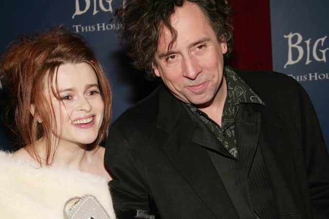  Director Tim Burton and fiance actress Helena Bonham Carter attend the world premiere of "Big Fish" at the Ziegfeld Theater December 04, 2003 in New York City. (Photo by Evan Agostini/Getty Images)