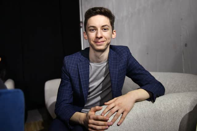 Actor Andrew Barth Feldman poses backstage during the TIME 100 Health Summit at Pier 17 on October 17, 2019 in New York City. (Photo by Craig Barritt/Getty Images for TIME 100 Health Summit )