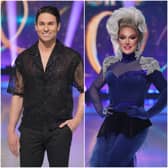 L-R: Joey Essex, The Vivienne and Nile Wilson, the three finalists of Dancing on Ice 2023 (Photos: ITV)