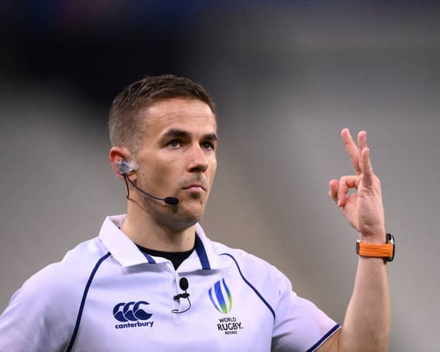 English referee Luke Pearce is in charge of Scotland vs Ireland. Picture: Frank Fife/AFP via Getty Images