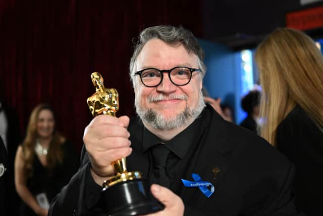 Best Animated Feature winner of "Guillermo del Toro's Pinocchio," Director, Guillermo del Toro is seen backstage during the 95th Annual Academy Awards on March 12, 2023 in Hollywood, California. (Photo by Richard Harbaugh/A.M.P.A.S. via Getty Images)