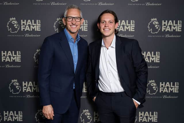 Gary and Harry Lineker at the Premier League Hall of Fame (Pic:Getty)