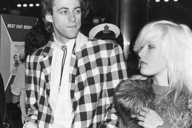 Bob Geldof and Paula Yates arriving for the premiere of the film ‘Quadrophenia’ at the Plaza in London (Photo:  Keystone/Getty Images)