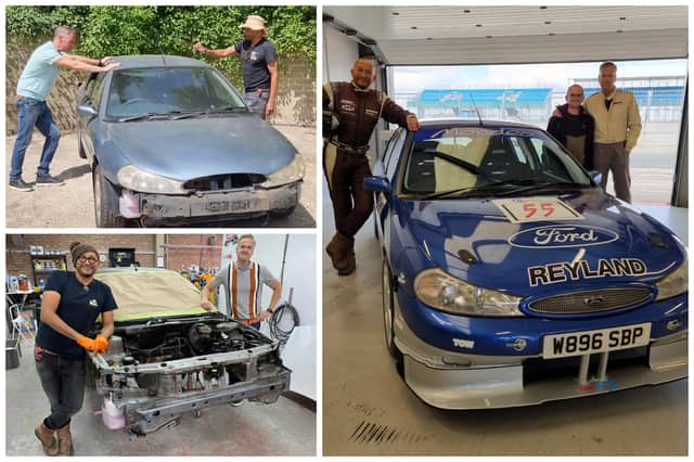 Fuzz and Tim’s first challenge for series 11 was a clapped-out Ford Mondeo which they turned intoa touring car replica for owner Karl (Photos: National Geographic)