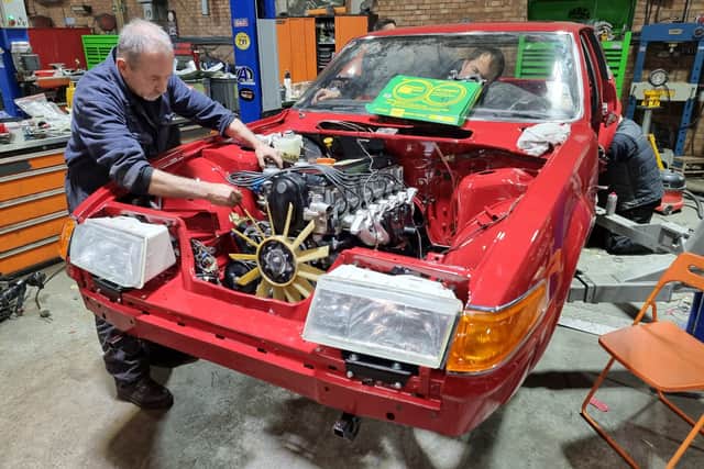 Series 11’s Rover SD1 partway through its restoration (Photo: National Geographic)