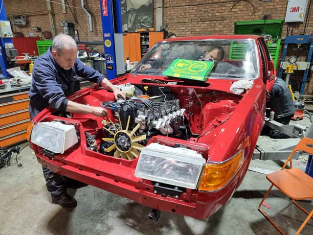 Series 11’s Rover SD1 partway through its restoration (Photo: National Geographic)
