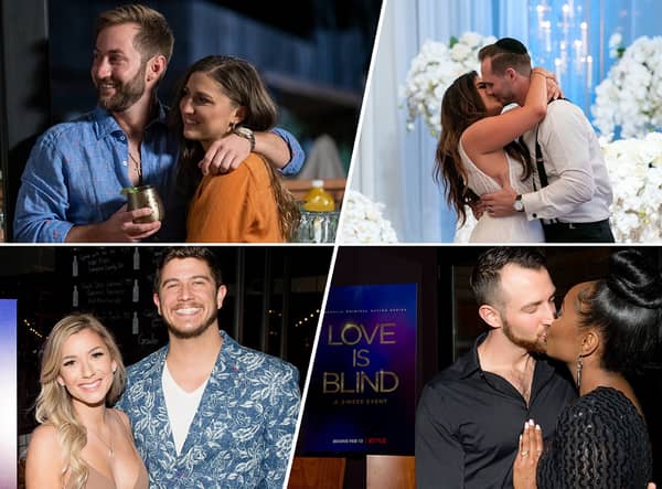 What Love is Blind couples are still together? (Photo: NationalWorld/Kim Mogg/Netflix/Getty Images)