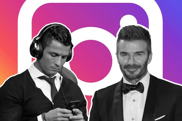 Cristiano Ronaldo has the highest following of any athlete on Instagram. (Adobe/Stock/Getty/ graphic by Mark Hall)