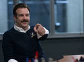 Jason Sudeikis as Ted Lasso in Ted Lasso Season 2, pointing right at you (Credit: Apple TV+)