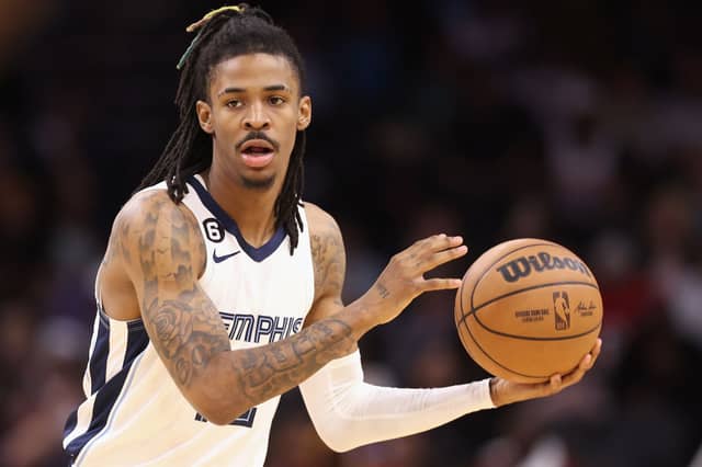 Ja Morant #12 of the Memphis Grizzlies handles the ball during the second half of the NBA game at Footprint Center on January 22, 2023 in Phoenix, Arizona (Photo by Christian Petersen/Getty Images)