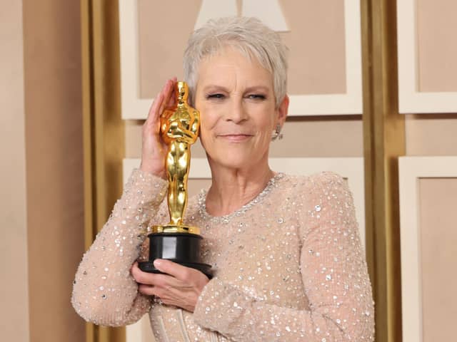 Jamie Lee Curtis accepted her first Oscar for Everything Everywhere All At Once (Pic:Getty)