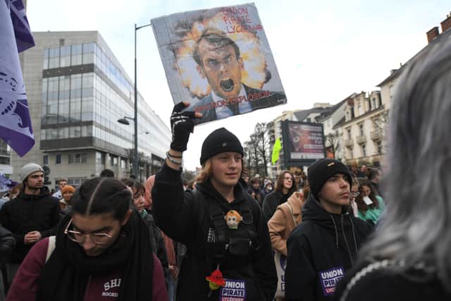 French voters have been protesting against Macron’s plans for pension reforms. (Credit: Getty Images)