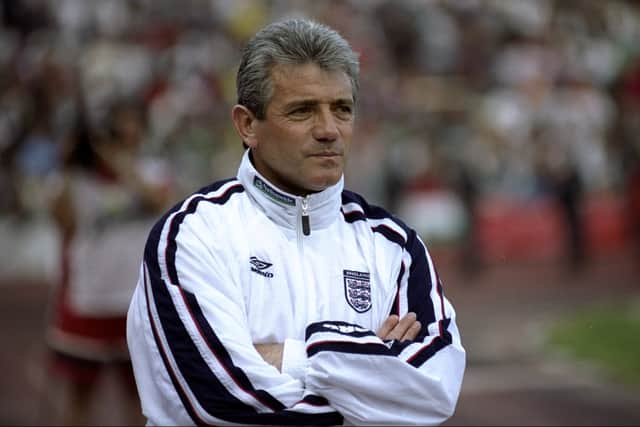 Kevin Keegan resigned after a 1-0 defeat to Germany. It was the final England game to be played at the Old Wembley stadium. (Getty Images)