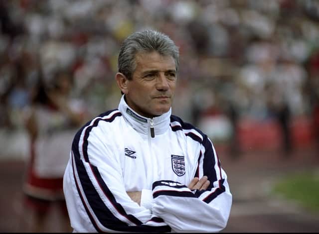 Kevin Keegan resigned after a 1-0 defeat to Germany. It was the final England game to be played at the Old Wembley stadium. (Getty Images)